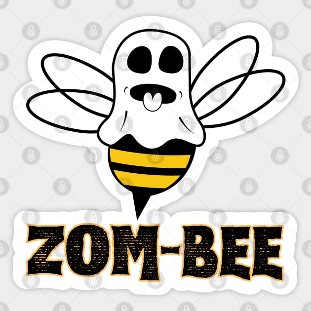 Zom-bee Cute Halloween Zombie Bee Sticker by The WYLD Tribe